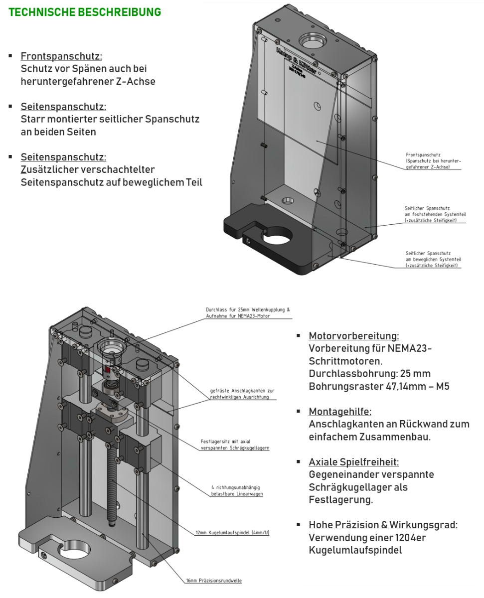 Z-Achse Technische Beschreibung